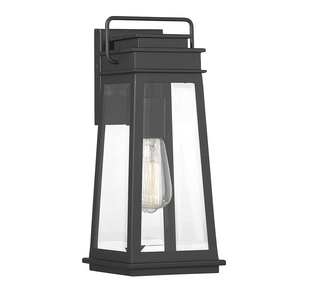 Boone One Light Outdoor Wall Lantern in Matte Black Savoy House