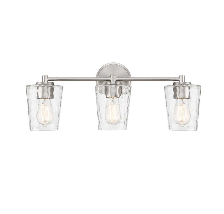 Ballas Three Light Bathroom Vanity in Satin Nickel Savoy House