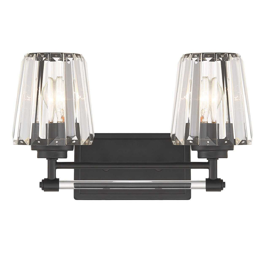 Garnet Two Light Bathroom Vanity in Matte Black Savoy House
