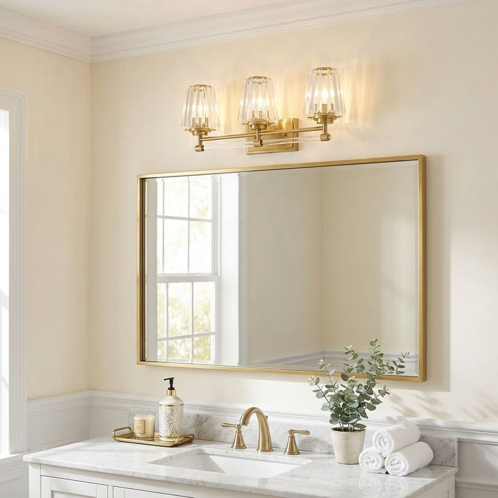 Savoy House - 8-6001-3-322 - Three Light Bathroom Vanity - Garnet - Warm Brass