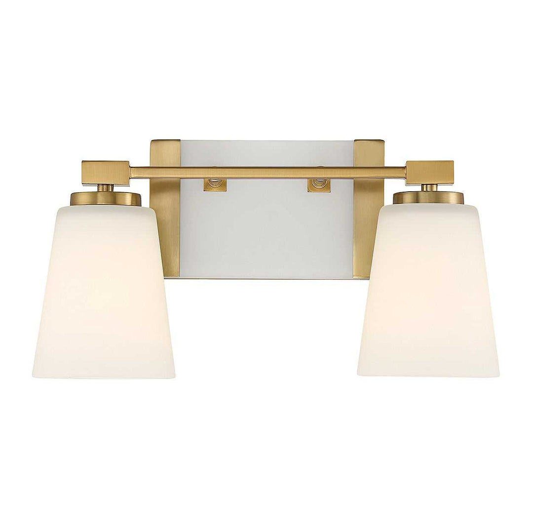 Darby Two Light Bathroom Vanity in Warm Brass Savoy House