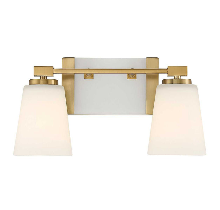 Darby Two Light Bathroom Vanity in Warm Brass Savoy House