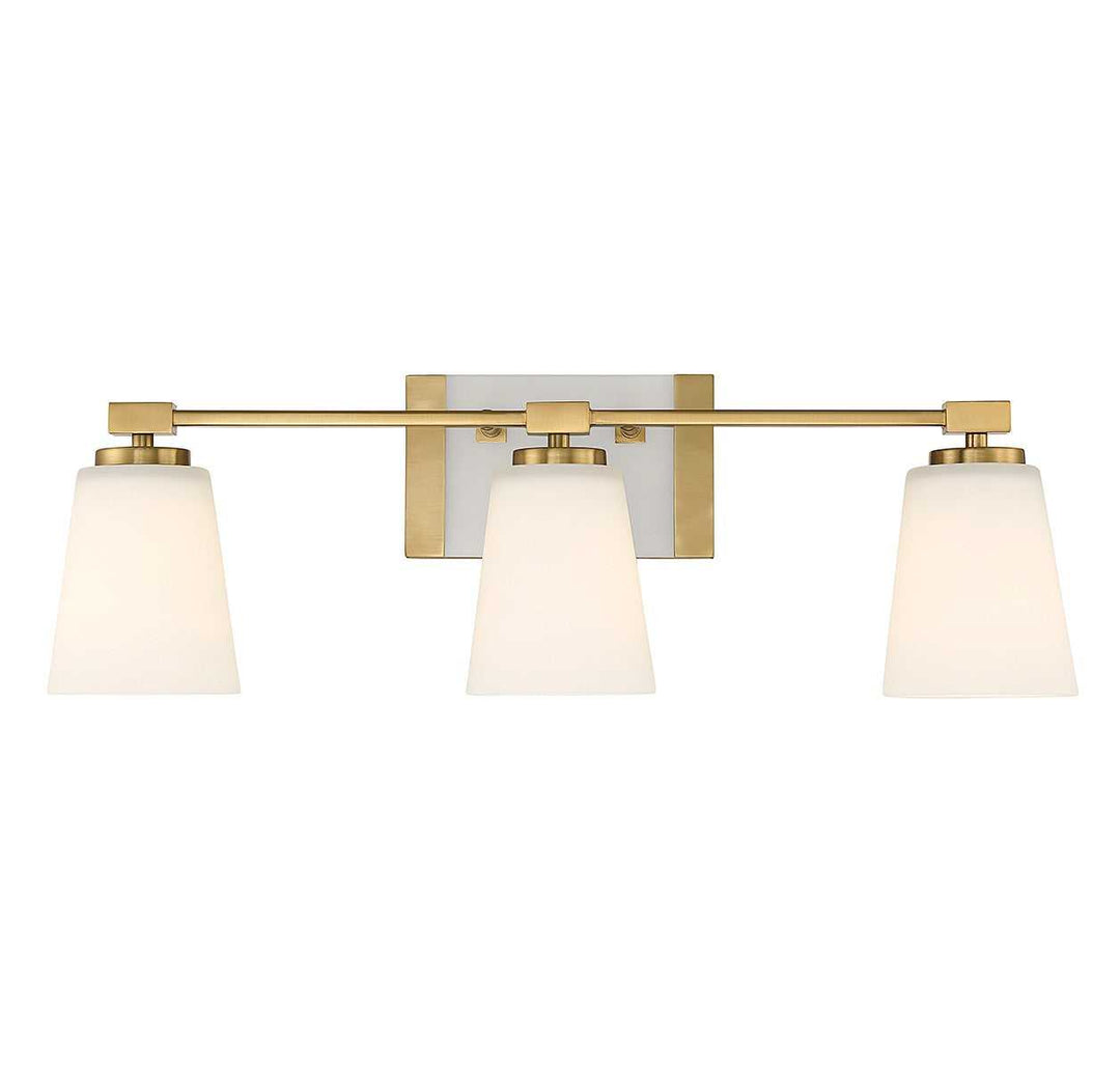 Darby Three Light Bathroom Vanity in Warm Brass Savoy House