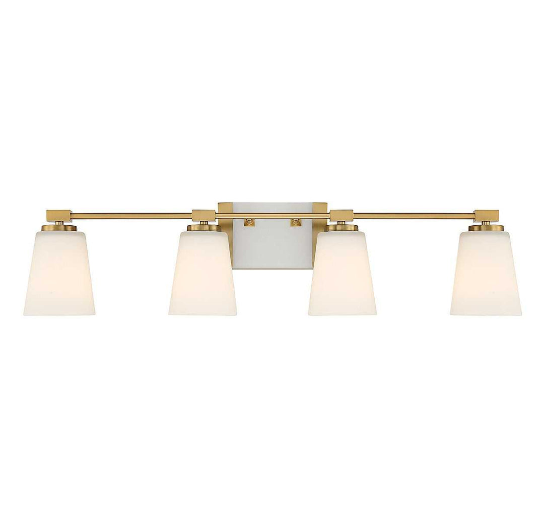 Darby Four Light Bathroom Vanity in Warm Brass Savoy House