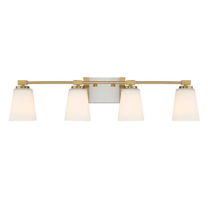 Darby Four Light Bathroom Vanity in Warm Brass Savoy House