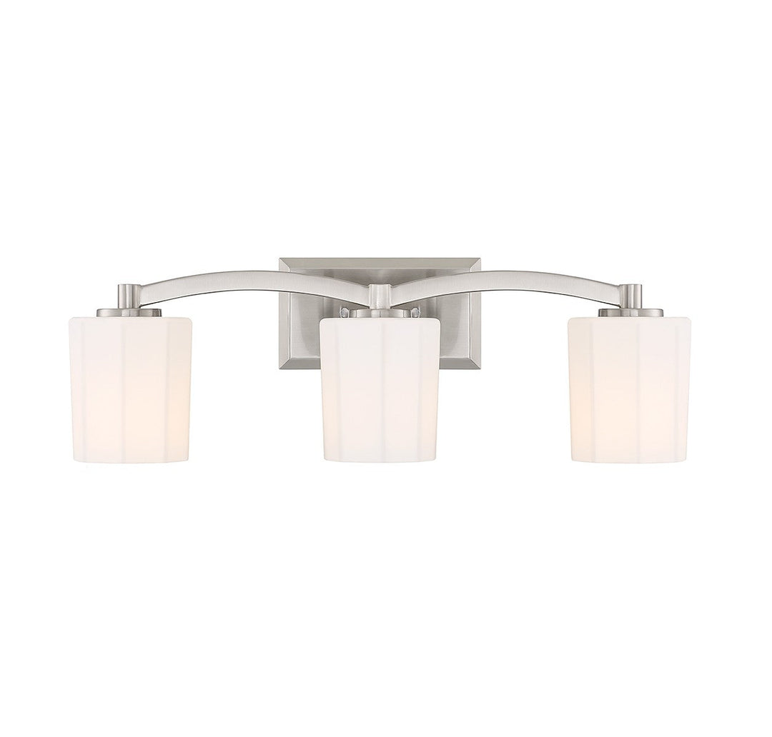 Whitney Three Light Bathroom Vanity in Satin Nickel Savoy House
