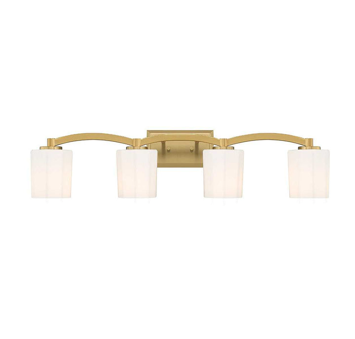 Whitney Four Light Bathroom Vanity in Warm Brass Savoy House