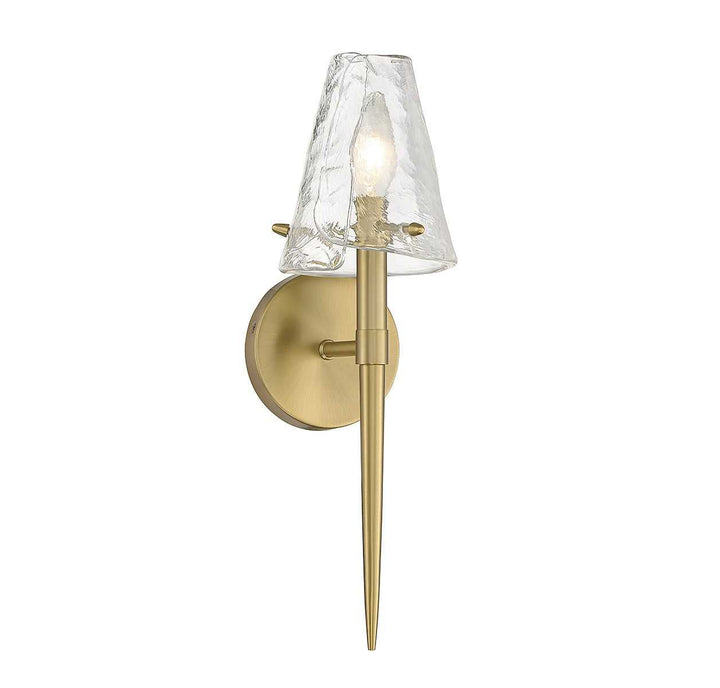 Shellbourne One Light Wall Sconce in Warm Brass Savoy House