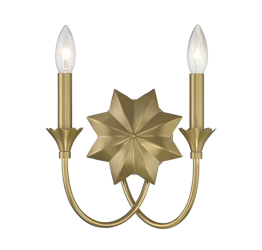 Sullivan Two Light Wall Sconce in Warm Brass Savoy House