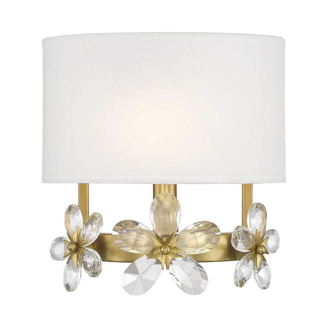 Dahlia One Light Wall Sconce in Warm Brass Savoy House