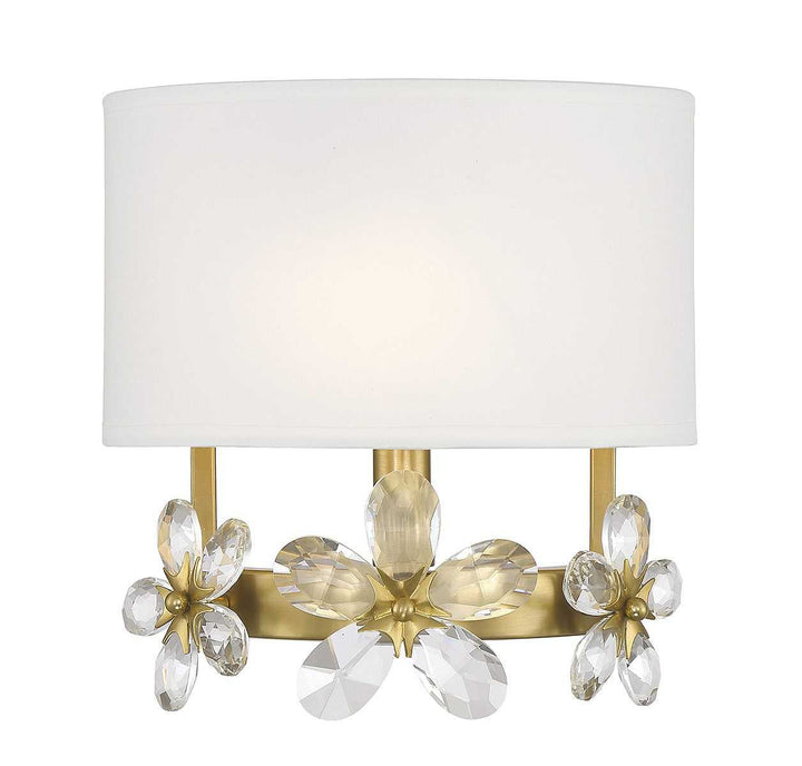 Dahlia One Light Wall Sconce in Warm Brass Savoy House
