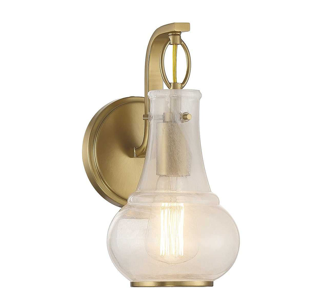 Adams One Light Wall Sconce in Warm Brass Savoy House