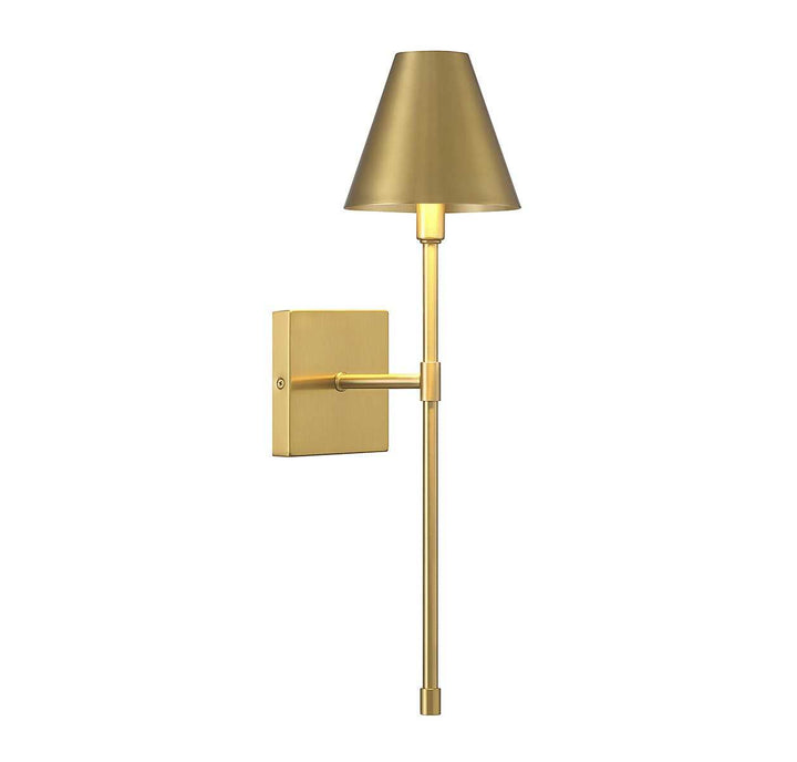 Jefferson One Light Wall Sconce in Warm Brass Savoy House