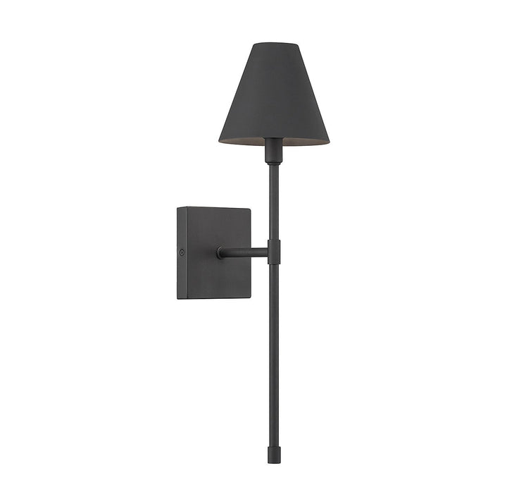 Jefferson One Light Wall Sconce in Matte Black Savoy House