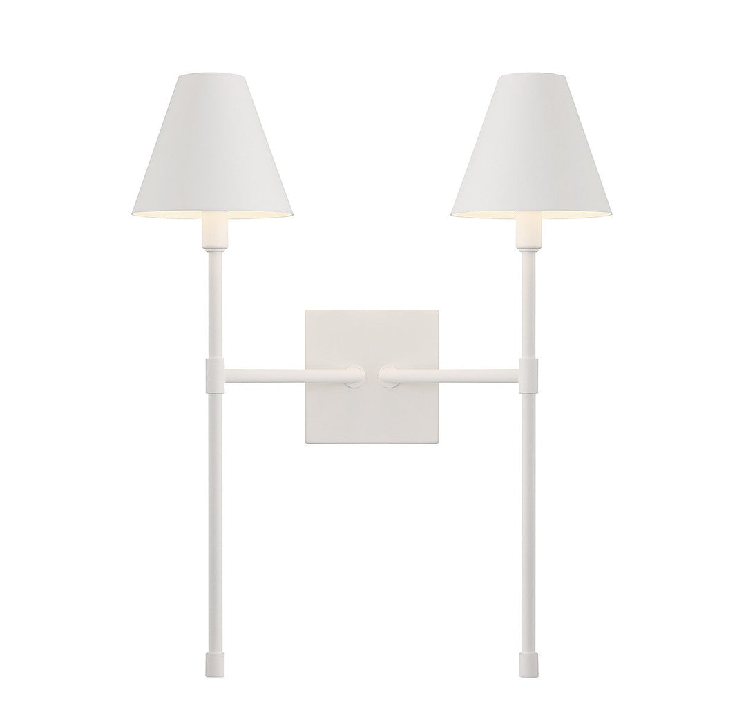 Jefferson Two Light Wall Sconce in Bisque White Savoy House