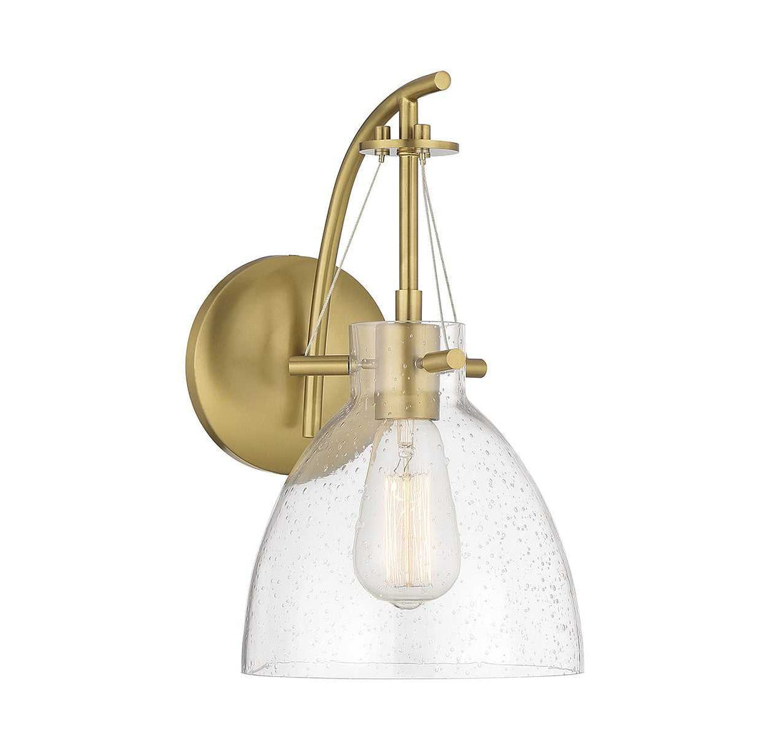 Foster One Light Wall Sconce in Warm Brass Savoy House