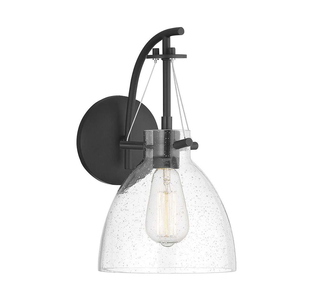 Foster One Light Wall Sconce in Matte Black Savoy House