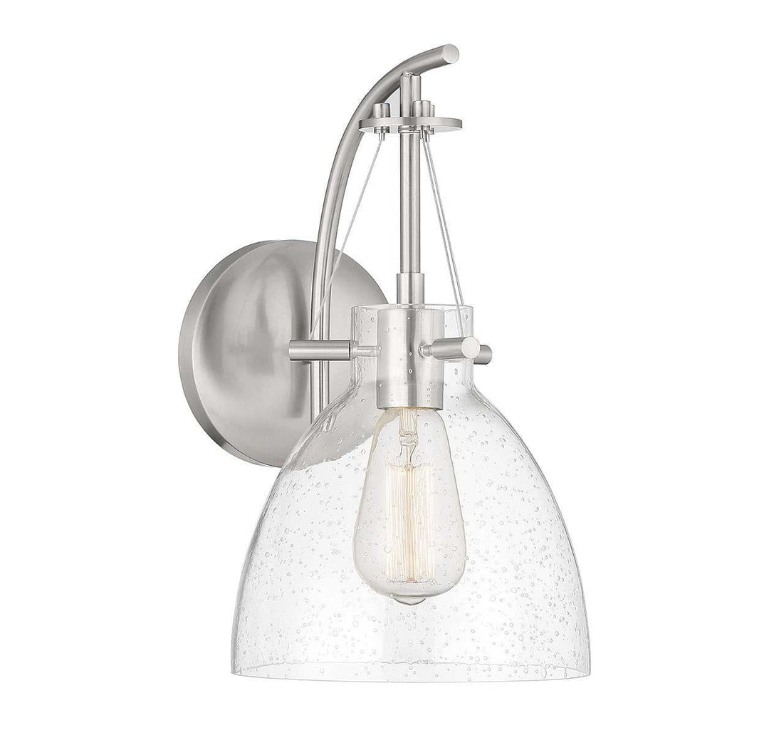 Foster One Light Wall Sconce in Satin Nickel Savoy House