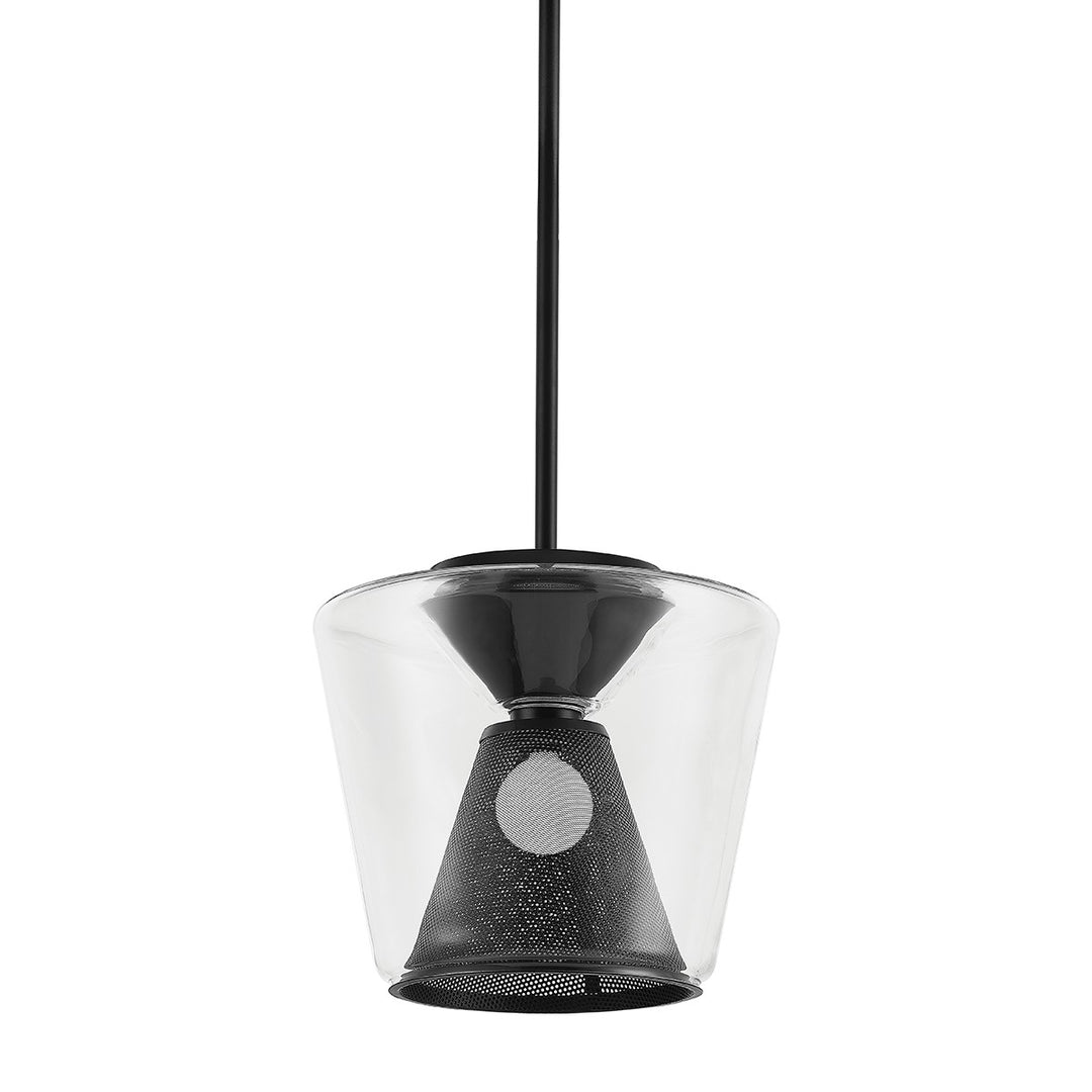 Troy Lighting Canada - F5851-SBK - One Light Pendant - Berlin - Soft Black