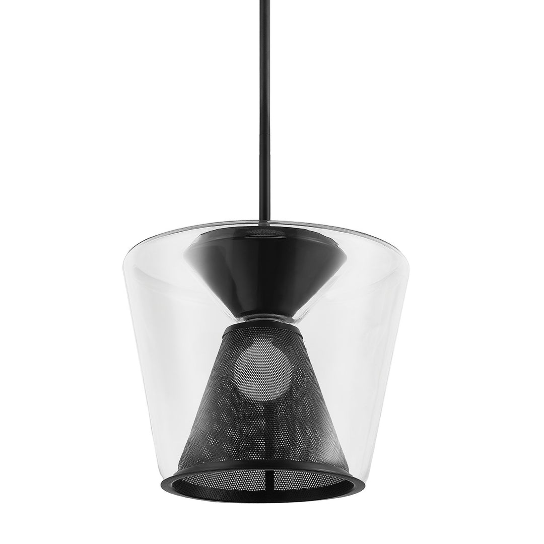 Troy Lighting Canada - F5852-SBK - One Light Pendant - Berlin - Soft Black