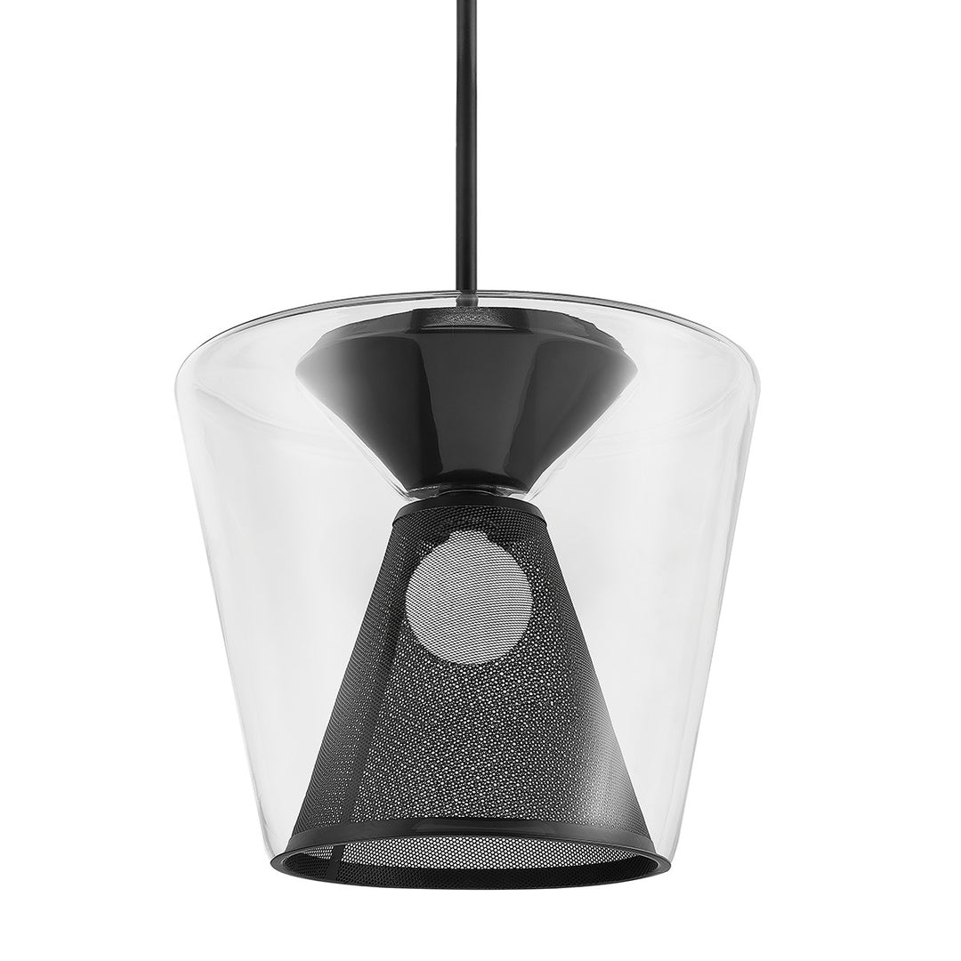 Troy Lighting Canada - F5853-SBK - One Light Pendant - Berlin - Soft Black
