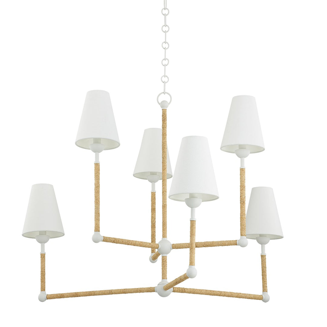 Mariana Six Light Chandelier in Textured White - available from The Lighting Shoppe, trusted by Canadian homeowners