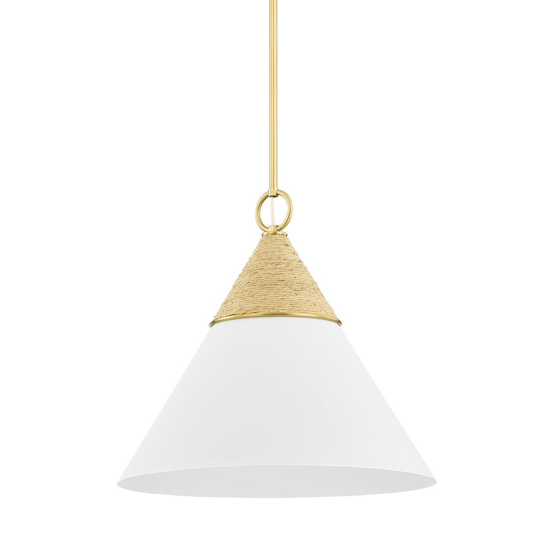 Mica One Light Pendant in Aged Brass - available from The Lighting Shoppe, trusted by Canadian homeowners