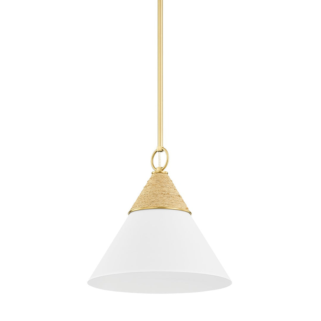 Mica One Light Pendant in Aged Brass - available from The Lighting Shoppe, trusted by Canadian homeowners