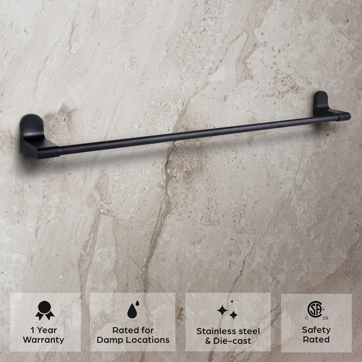 Canarm Canada - BA105A24BK - Towel Bar - Lyla - Matte Black