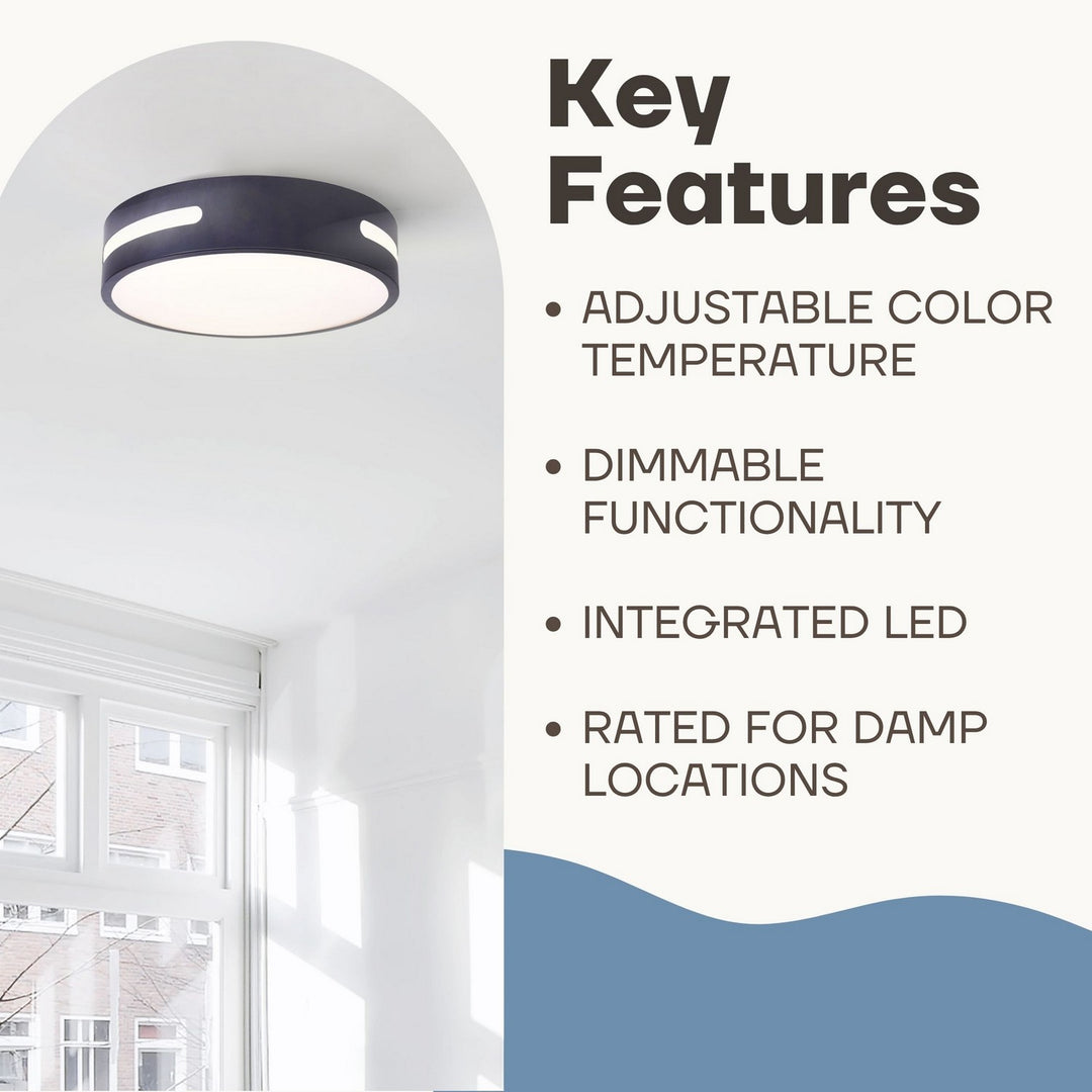 Canarm Canada - CL-19-13-BK - LED Flush Mount - Niven - Black