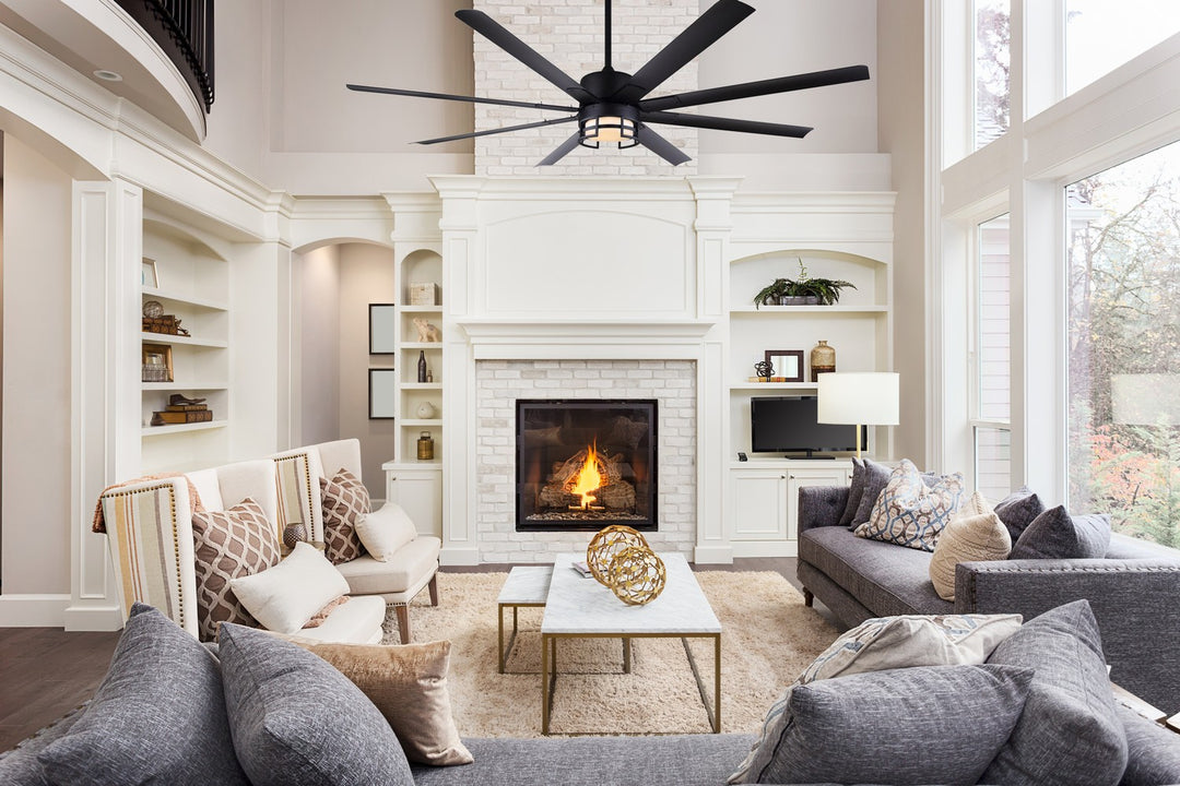 Canarm Canada - CP72EZR8BK - 72"Ceiling Fan - Ezra - Matte Black