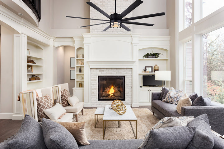 Canarm Canada - CP72EZR8BK - 72"Ceiling Fan - Ezra - Matte Black