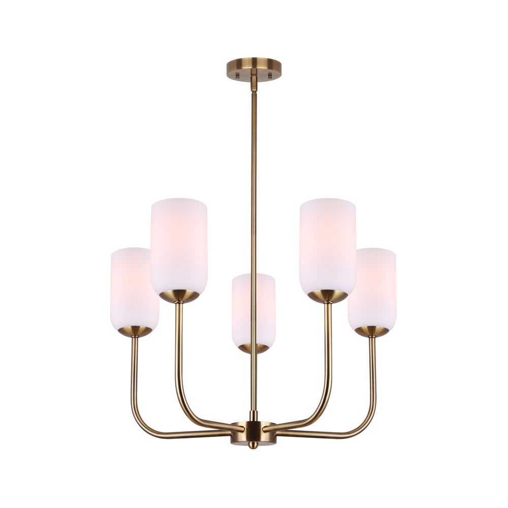 Novalee Five Light Chandelier in Gold - available from The Lighting Shoppe, trusted by Canadian homeowners