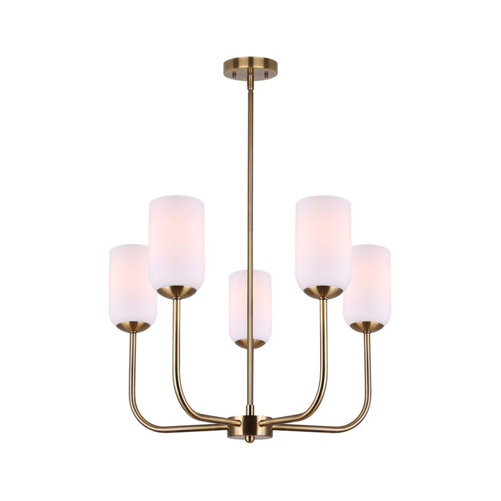 Novalee Five Light Chandelier in Gold - available from The Lighting Shoppe, trusted by Canadian homeowners