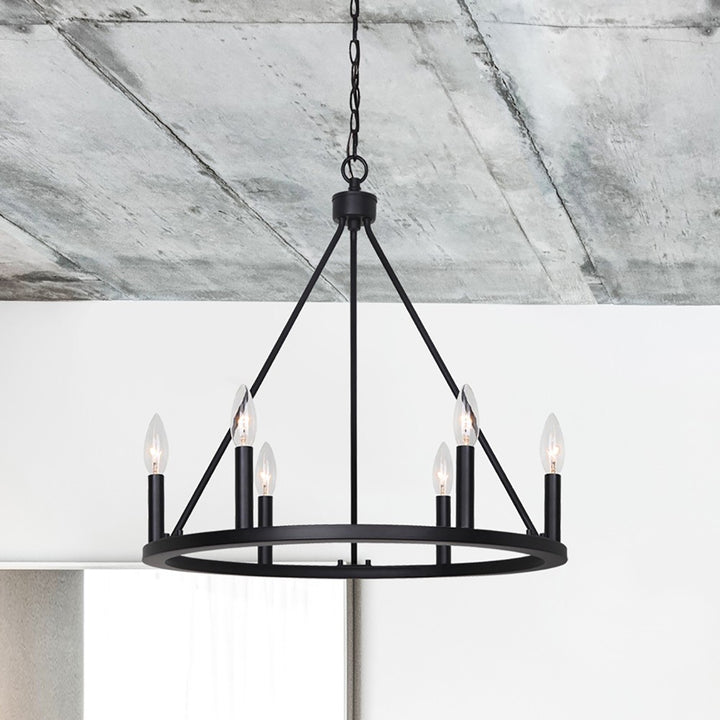 Canarm Canada - ICH2033B06BK26 - Six Light Chandelier - Mara - Matte Black