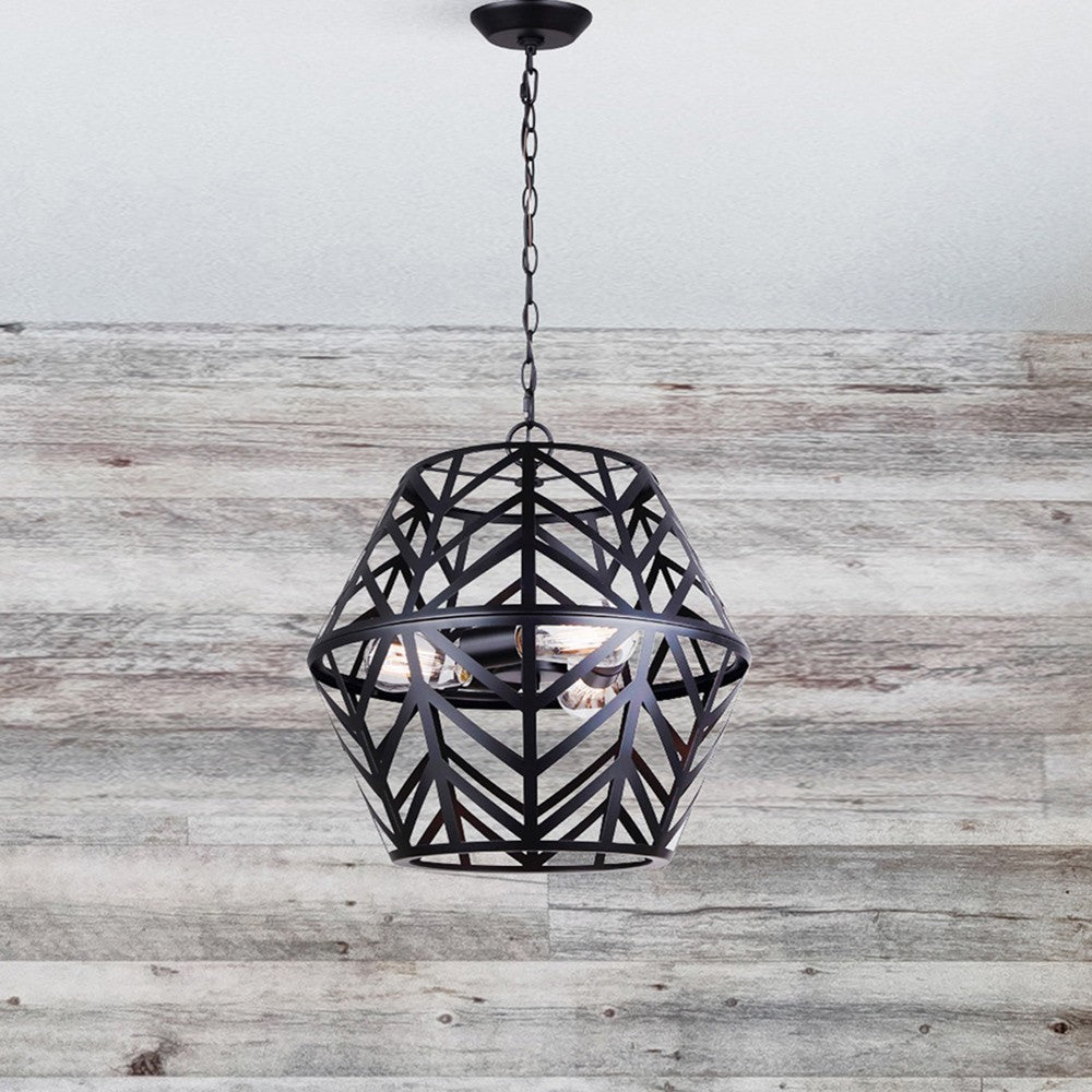 Canarm Canada - ICH635B03BK17 - Three Light Chandelier - Maud - Matte Black