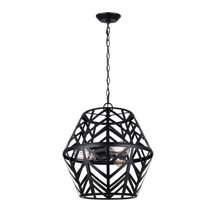 Maud Three Light Chandelier in Matte Black - available from The Lighting Shoppe, trusted by Canadian homeowners