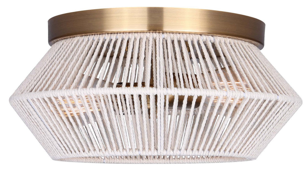 Willow Two Light Flush Mount in Gold - available from The Lighting Shoppe, trusted by Canadian homeowners