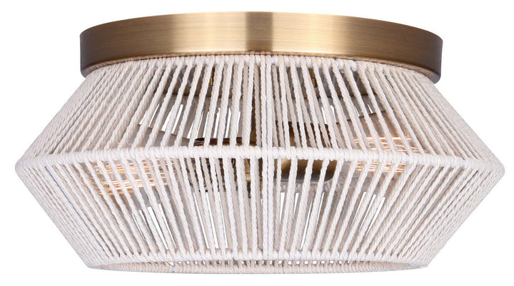 Willow Two Light Flush Mount in Gold - available from The Lighting Shoppe, trusted by Canadian homeowners