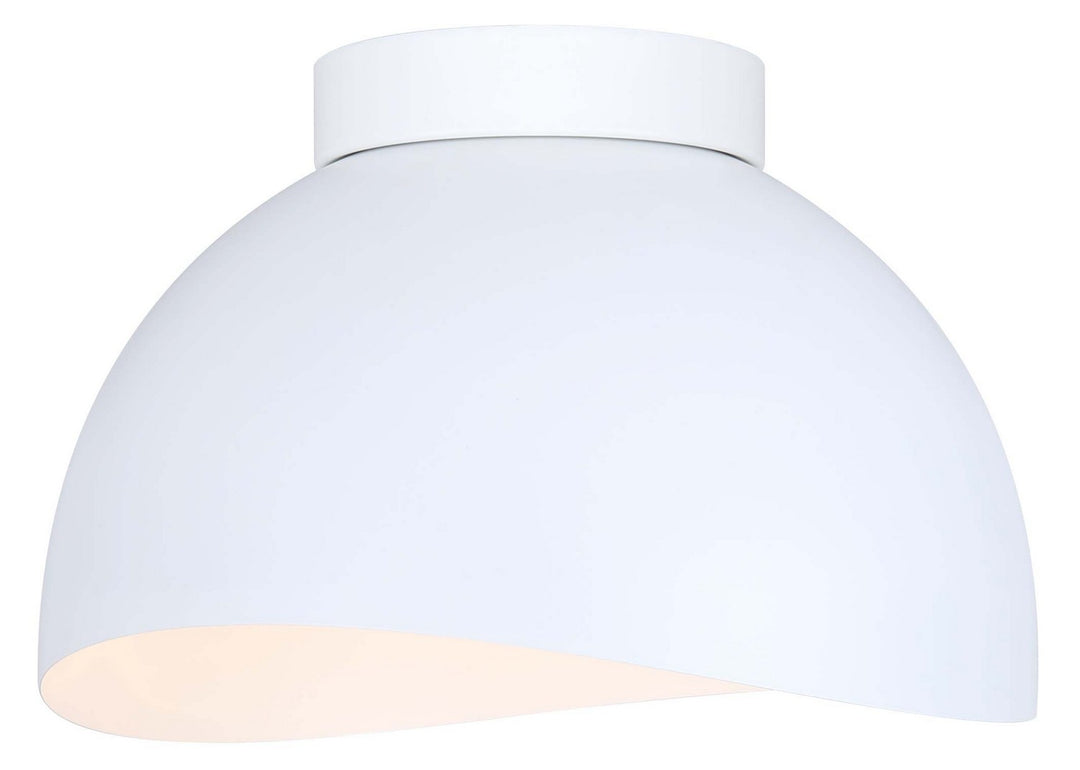 Henlee One Light Flush Mount in Matte White - available from The Lighting Shoppe, trusted by Canadian homeowners