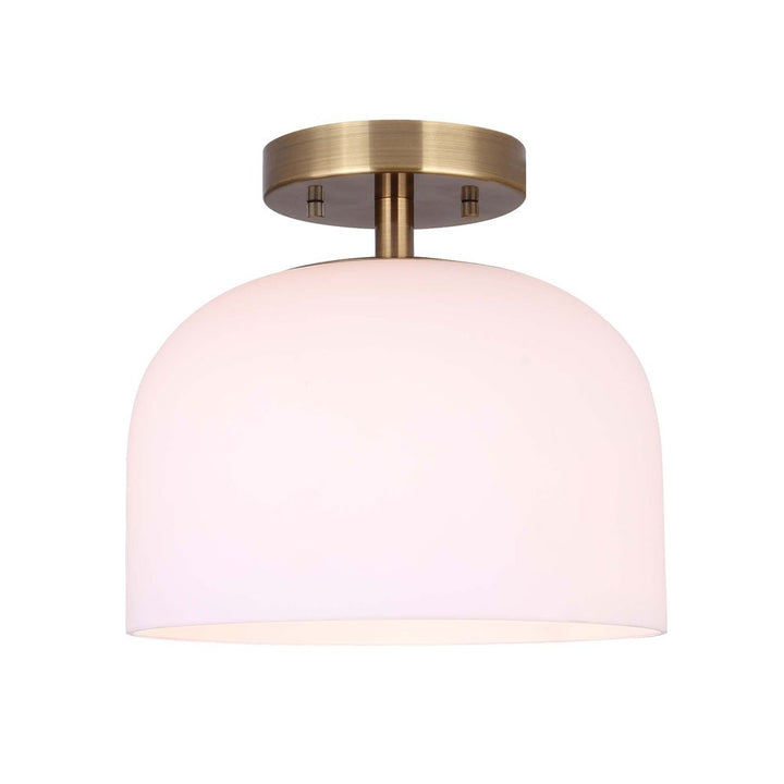 Novalee One Light Flush Mount in Gold - available from The Lighting Shoppe, trusted by Canadian homeowners