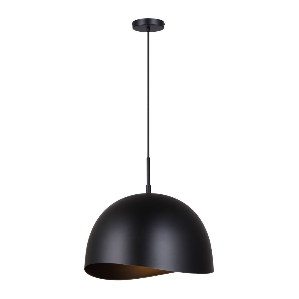 Henlee One Light Pendant in Matte Black - available from The Lighting Shoppe, trusted by Canadian homeowners