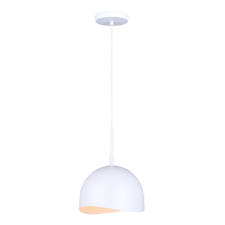 Henlee One Light Pendant in Matte White - available from The Lighting Shoppe, trusted by Canadian homeowners