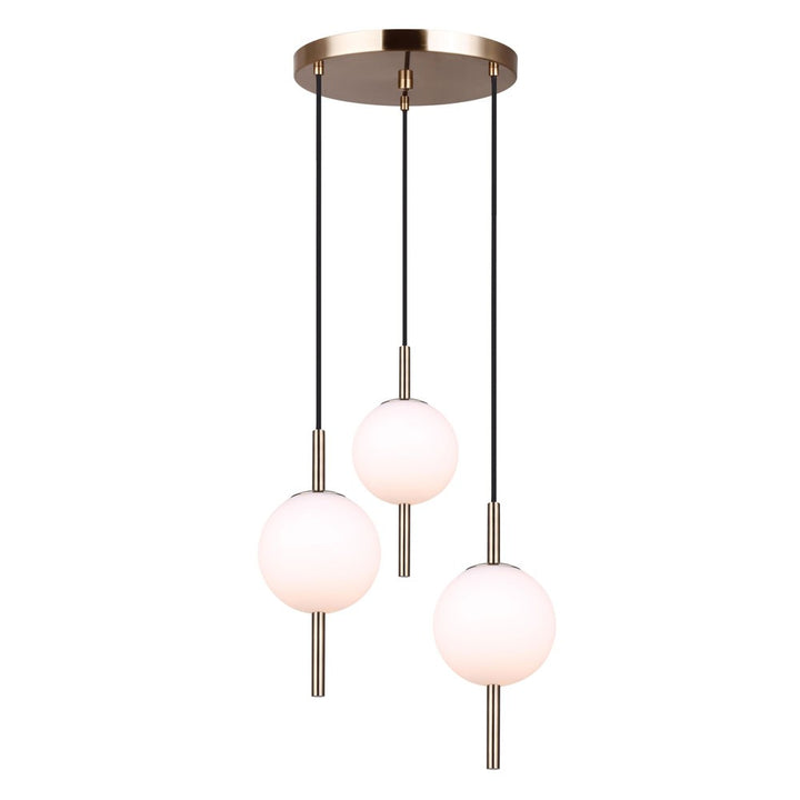 Nara Three Light Pendant in Gold - available from The Lighting Shoppe, trusted by Canadian homeowners