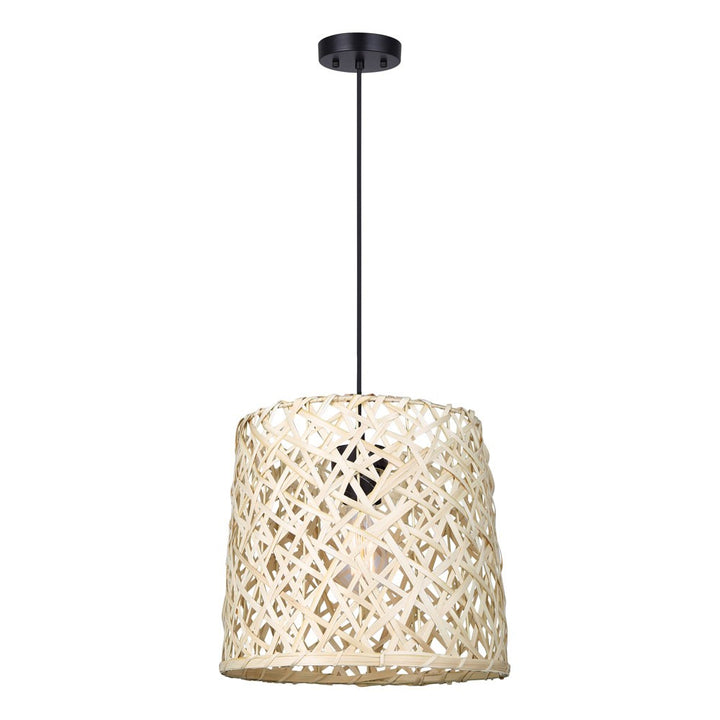 Tash One Light Pendant in Matte Black - available from The Lighting Shoppe, trusted by Canadian homeowners