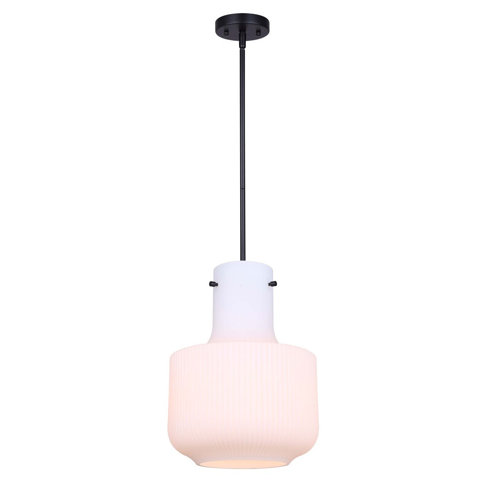Adalie One Light Pendant in Matte Black - available from The Lighting Shoppe, trusted by Canadian homeowners