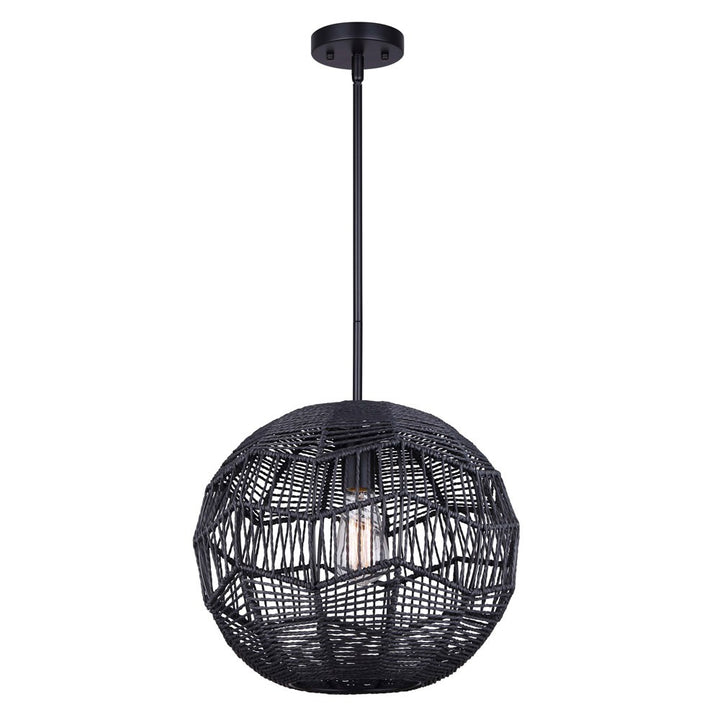 Leona One Light Pendant in Matte Black - available from The Lighting Shoppe, trusted by Canadian homeowners