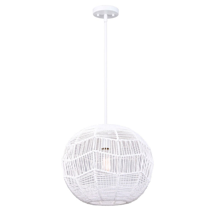 Leona One Light Pendant in Matte White - available from The Lighting Shoppe, trusted by Canadian homeowners