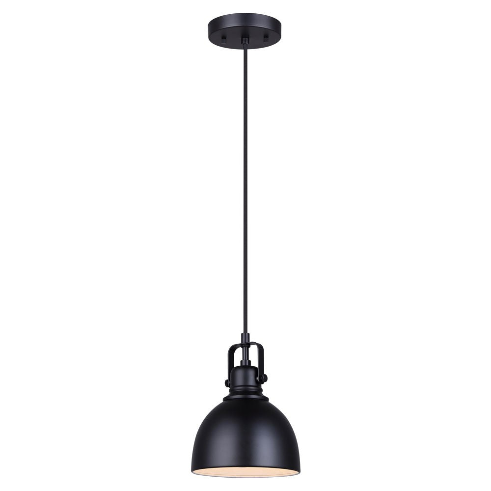 Polo One Light Pendant in Matte Black - available from The Lighting Shoppe, trusted by Canadian homeowners