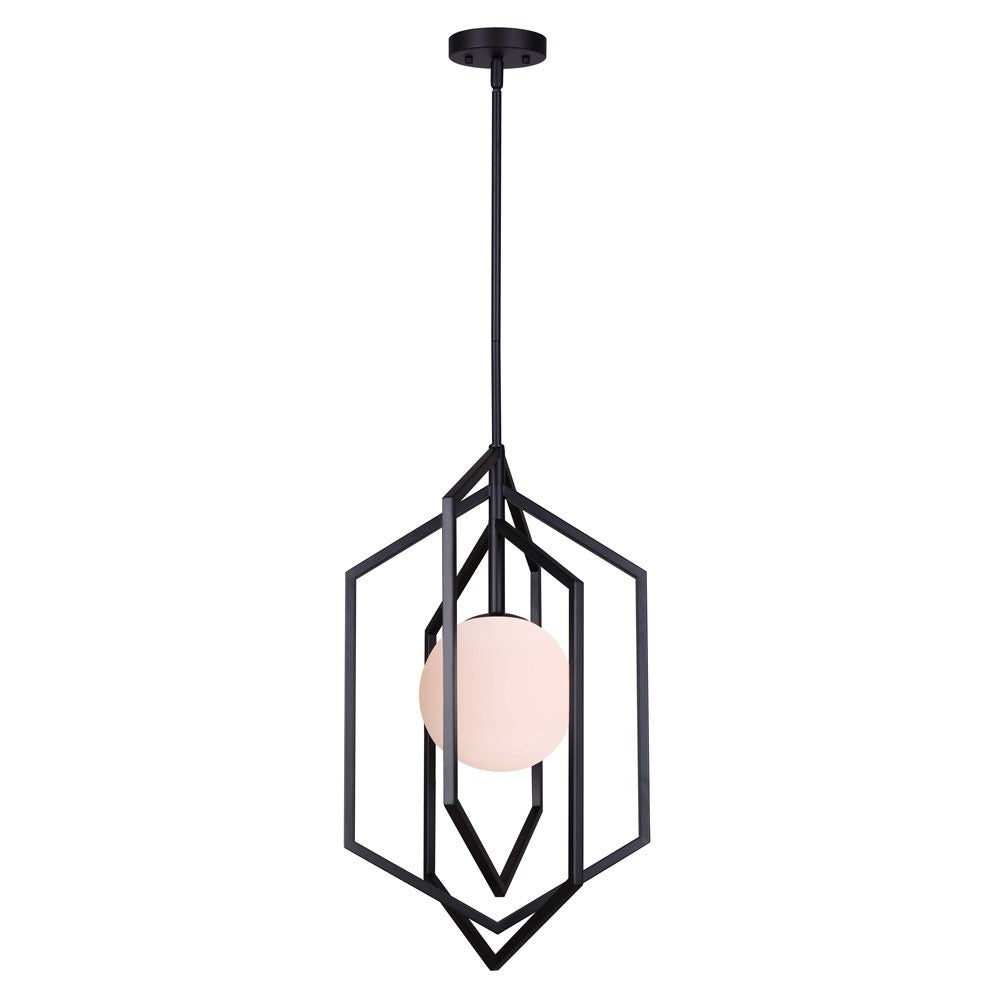 Valen One Light Pendant in Matte Black - available from The Lighting Shoppe, trusted by Canadian homeowners